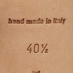 Pre Owned Manolo Blahnik Grey Satin Sedaraby Pumps Size 40.5