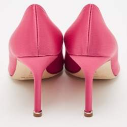 Manolo Blahnik Pink Satin Hangisi Pumps Size 39