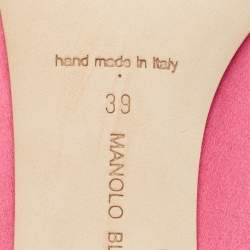Manolo Blahnik Pink Satin Hangisi Pumps Size 39