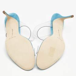 Manolo Blahnik Transparent PVC Scolto Slide Sandals Size 41