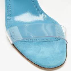 Manolo Blahnik Transparent PVC Scolto Slide Sandals Size 41