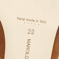 Manolo Blahnik Brown Suede Maysale Pointed Toe Mules Size 39