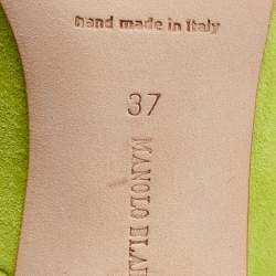 Pre Owned Manolo Blahnik Multicolor Suede Peep Toe Pumps Size 37