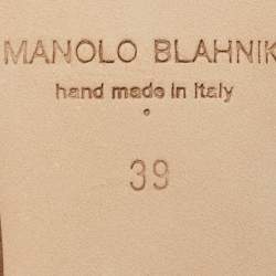 Manolo Blahnik Brown Satin Hangisi Ballet Flats Size 39