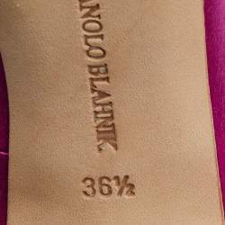 Manolo Blahnik Pink Satin Hangisi Pumps Size 36.5
