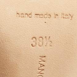 Pre Owned Manolo Blahnik Burgundy Satin Borlak Pumps Size 38.5