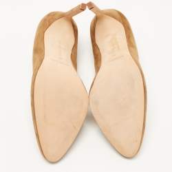 Pre Owned Manolo Blahnik Brown Suede BB Round Toe Pumps Size 36
