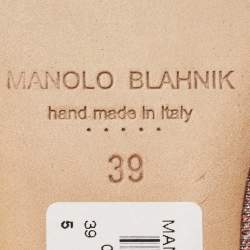 Manolo Blahnik Gold Glitter Hangisi Ballet Flats Size 39