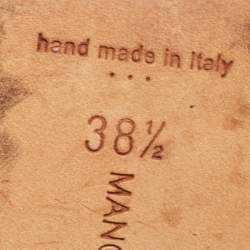 Pre Owned Manolo Blahnik Two Tone Lurex Fabric Hangisi Pumps Size 38.5