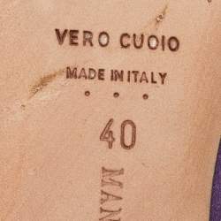 Pre Owned Manolo Blahnik Purple Satin Hangisi Pumps Size 40