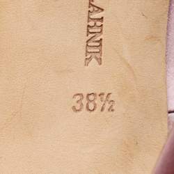 Pre Owned Manolo Blahnik Purple Satin Hangisi Pumps Size 38.5