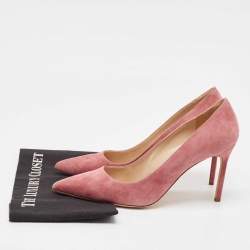 Pre Owned Manolo Blahnik Purple Suede BB Pumps Size 41