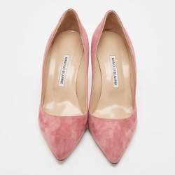 Pre Owned Manolo Blahnik Purple Suede BB Pumps Size 41