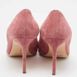 Pre Owned Manolo Blahnik Purple Suede BB Pumps Size 41