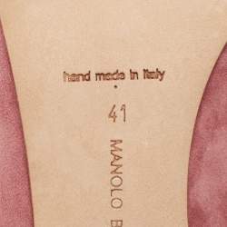 Pre Owned Manolo Blahnik Purple Suede BB Pumps Size 41