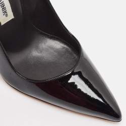 Manolo Blahnik Black Patent Leather BB Pumps Size 36