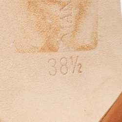 Pre Owned Manolo Blahnik Brown Leather Ankle Strap Sandals Size 38.5