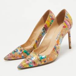 Manolo Blahnik Multicolor Cork BB Pumps Size 42