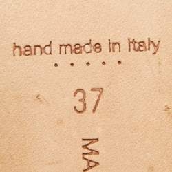 Pre Owned Manolo Blahnik Grey Satin Hangisi Pumps Size 37