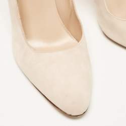 Manolo Blahnik Beige Suede Pointed Toe BB Pumps Size 41