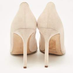 Manolo Blahnik Beige Suede Pointed Toe BB Pumps Size 41