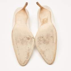 Manolo Blahnik Beige Suede Pointed Toe BB Pumps Size 41