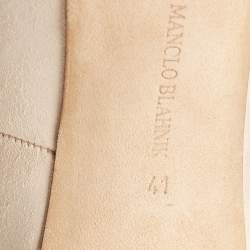 Manolo Blahnik Beige Suede Pointed Toe BB Pumps Size 41