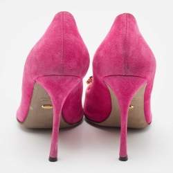 Manolo Blahnik Purple Suede Hangisi Pumps Size 37.5