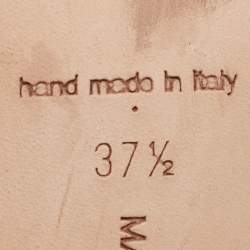 Pre Owned Manolo Blahnik White Satin Rhinestone Pumps Size 37.5