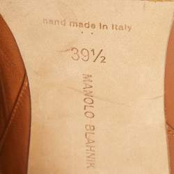 Manolo Blahnik Brown Fur and Leather Ankle Length Boots Size 39.5