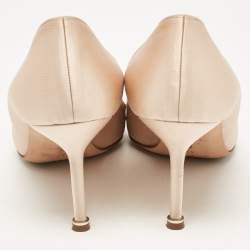 Pre Owned Manolo Blahnik Light Pink Satin Hangisi Pumps Size 42