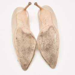 Pre Owned Manolo Blahnik Light Pink Satin Hangisi Pumps Size 42