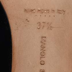 Pre Owned Manolo Blahnik Black Patent Leather Hangisi Pumps Size 37.5