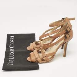 Manolo Blahnik Brown Leather Strappy  Sandals Size 36