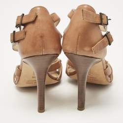 Manolo Blahnik Brown Leather Strappy  Sandals Size 36