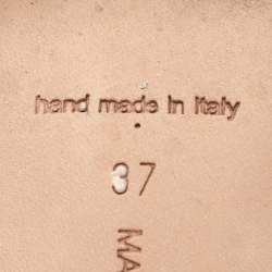 Pre Owned Manolo Blahnik Beige Satin Hangisi Pumps Size 37