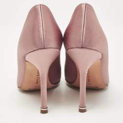 Pre Owned Manolo Blahnik Pink Satin Hangisi Pumps Size 36
