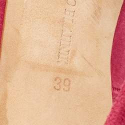 Manolo Blahnik Pink Suede BB Pointed Toe Pumps Size 39