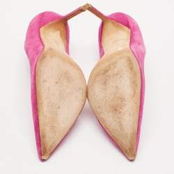 Manolo Blahnik Pink Suede BB Pointed Toe Pumps Size 39
