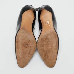 Pre Owned Manolo Blahnik Black Patent Leather Pointed Toe Pumps Size 39