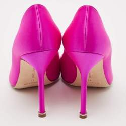 Manolo Blahnik Pink Satin Hangisi Pumps Size 41