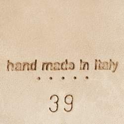 Pre Owned Manolo Blahnik Grey Satin Hangisi Pointed-Toe Mules Size 39