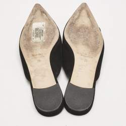 Manolo Blahnik Black Suede Maysale Flat Mules Size 38