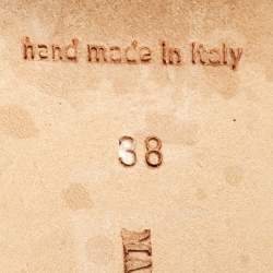 Pre Owned Manolo Blahnik Black/Beige Leather and Water snake Slingback Sandals Size 38