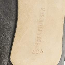 Manolo Blahnik Grey Suede Reata Peep Toe Pumps Size 40.5