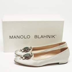 Manolo Blahnik Grey Satin Eufrasia Smoking Slippers Size 35