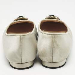 Manolo Blahnik Grey Satin Eufrasia Smoking Slippers Size 35