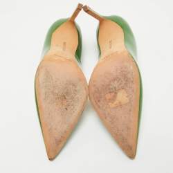 Manolo Blahnik Green Patent Leather BB Pumps Size 38
