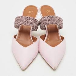 Malone Souliers x Roy Luwolt Pink Leather Slide Sandals Size 40