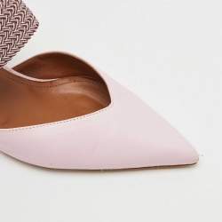 Malone Souliers x Roy Luwolt Pink Leather Slide Sandals Size 40